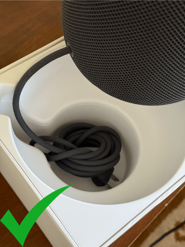 HomePod Power Cord Rolled into base check